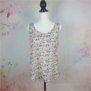 French Connection Floral Sleeveless Blouse Sz 10